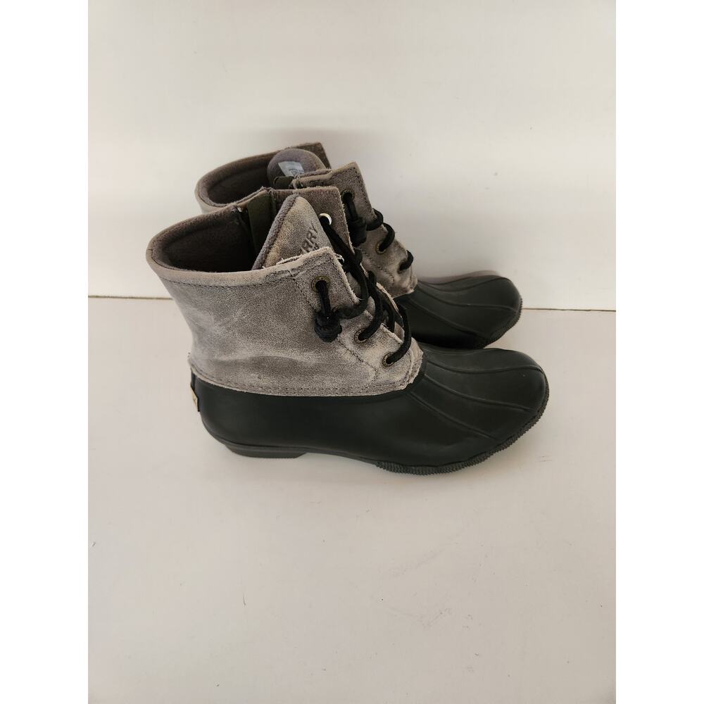 Sperry Women's Saltwater Core Boots Sz 7 Saltwater Black/Grey